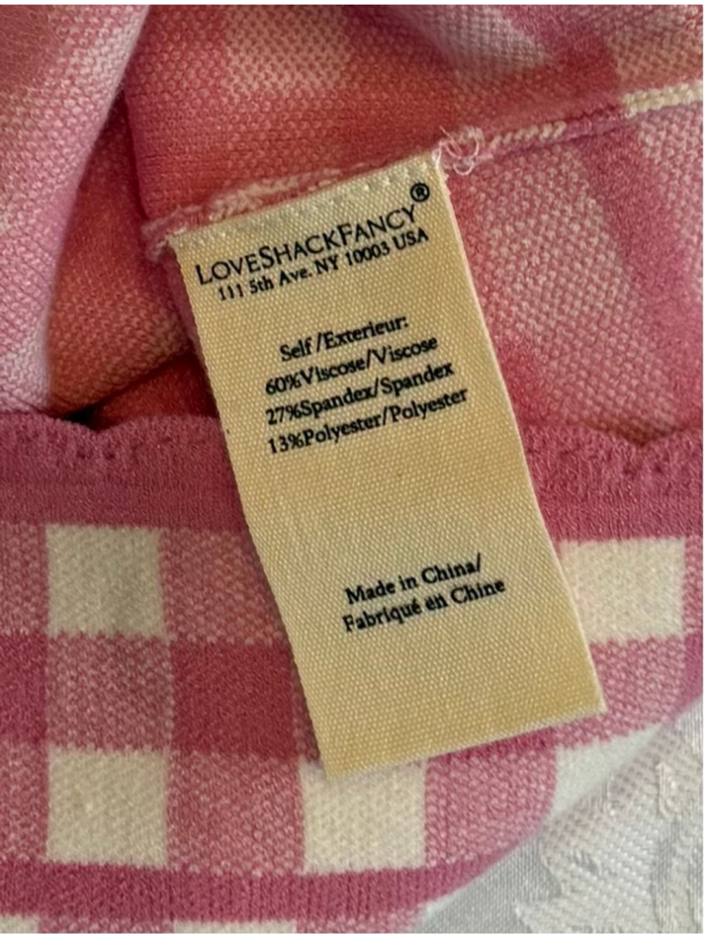 LoveShackFancy Alhambra Gingham Cardigan Jacket Pink Pearl Girls Size 10 NWT - Picture 6 of 7